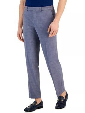 Perry Ellis Portfolio Mens Modern Fit Stretch Dress Pants Mid Grey 36x34